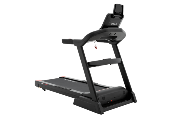 Photo of the new and improved Sole F65 Treadmill 2023 front side view